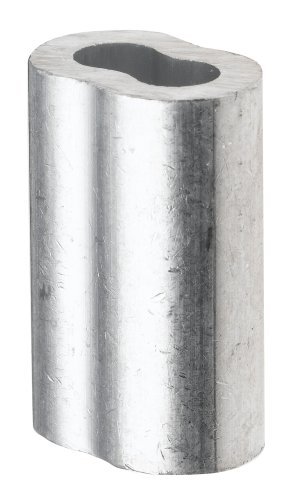 Manga de loop de crimpagem de alumínio para cabo de aço e cabo de 3/16 de diâmetro,