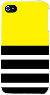 Segunda pele Plain Border Amarelo Design por ROTM/para iPhone 4S/SoftBank SAPI4S-PCCL-202-Y384