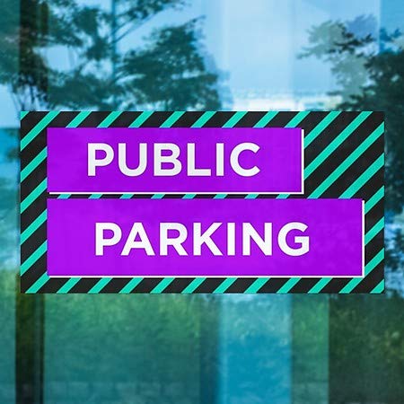 CGSignLab | Janela de estacionamento público -MoDern Block se apega | 24 x12
