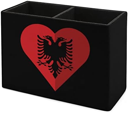 Albânia Flag de Coração Pu Couro PU CULHA CULHA LAVENCIMENTO COPA CASE CASE CASE CASA CASA DE RECIMENTO DE TALSOMENTO