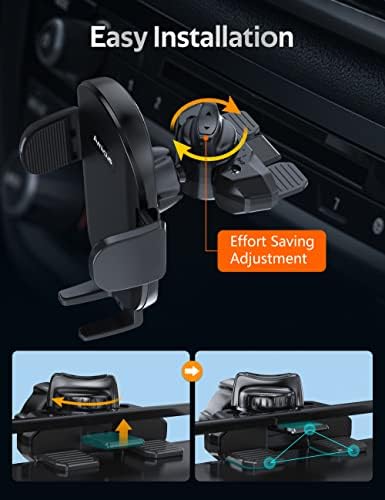 Suporte de telefone de caça -níqueis de CD Amicus para carro, o celular universal CD player montado com forte aderência, rotação de