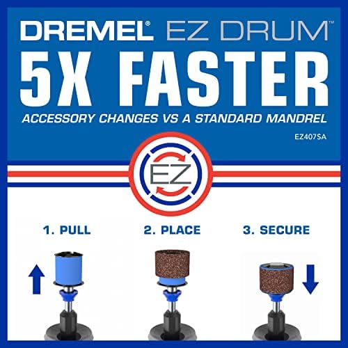 Dremel EZ727-01 EZ Lanking Lixing & Moviing Rotary Tool Acessories Kit, conjunto de 18 peças