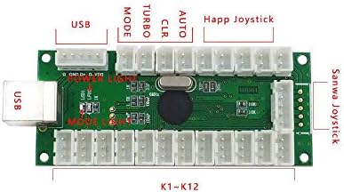 SJJX ZERO ALTULHO USB Codificador LED Joystick Kit Arcade DIY Controller para PC Retropie Raspberry Pi Mame