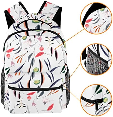 A Adamion School Backpack Plant Hand Plant folhas de mochila impressa para as mochilas de livros do ensino médio-meninas-meninas