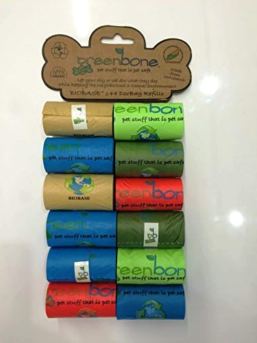 Greenbone Biobase Sacos de Resíduos Sustentáveis: 4 Rolos de Pacote