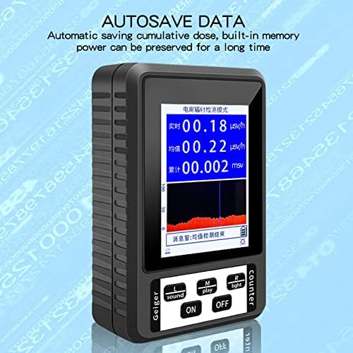 Dosímetro Shanrya Monitor, Detector de Radiação Nuclear Digital 2.8in ABS Medição precisa para testes ambientais