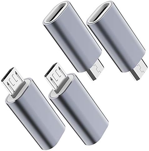 Adaptador USB C a Micro USB, Tipo C fêmea para micro USB Converter Connector Suporte Dados de carga Sincroniza compatível com Samsung
