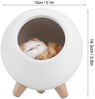 Little Pet House Atmosfera Luz, fofa gato de gato Casa de animais de estimação Pet Cat Night Light -UsB Charging Cat