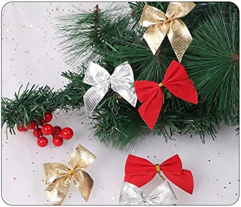Christmas mini arcos brilhantes enfeites de Natal para artesanato de árvore de Natal Decoração de casa Diy Fazendo
