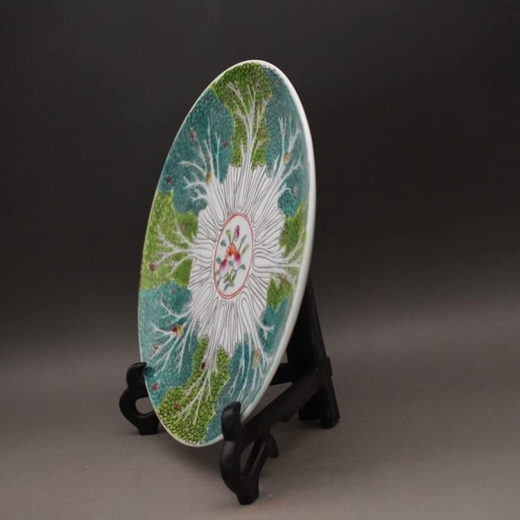 Czdyuf estilo chinês pintado à mão Cerâmica de padrões de placa de repolho antigo Ornamentos antigos