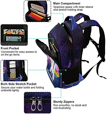 Alaza Unicorn Dabbing Fantasy Space Space Galaxy Starfield Backpack Purse para homens homens personalizados Laptop Notebook Saco