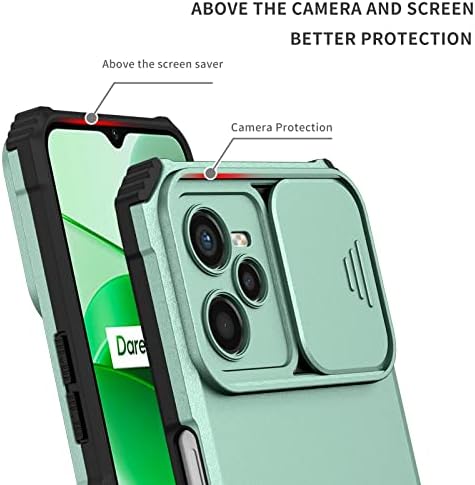 Capa de capa de telefone Silicone Kickstand Case compatível compatível com o OPPO REALME C20/C11 2021 NÃO PORONTO, [3 STAND WAYS]