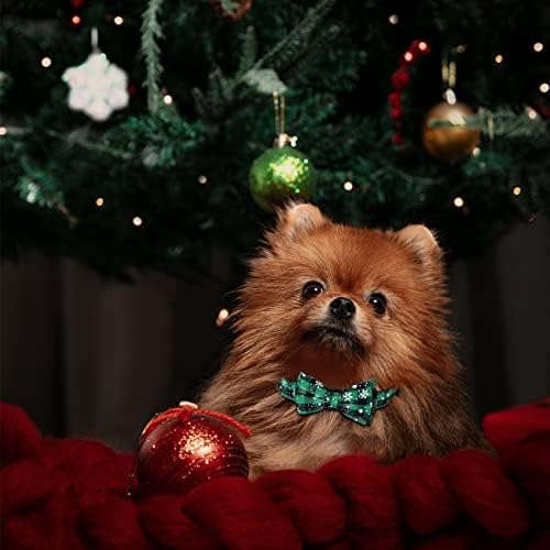 2 Pacote colarinho de cão de Natal com gravata borbole