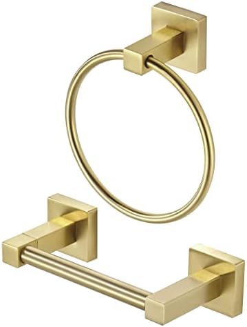 Wolibeer Gold Hanit Paper Suport de Hand Toarder, Ringue de Rolinho de Brass escovado Ringue de toalheiro, Hardware de banheiro