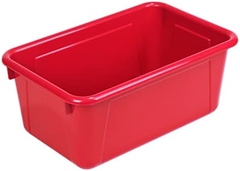 Storex pequenos caixotes de cubos-recipientes de armazenamento de plástico para sala de aula, 12,2 x 7,8 x 5,1 polegadas,