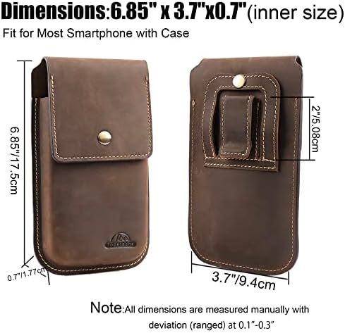 Topstache Leather Phone Holster para cinto, flip celular capa com clipe de cinto para S22 Ultra, S22 Plus, S22, bolsa de