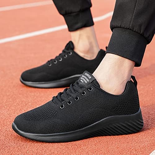 Sapatos de tênis de adpan masculino tamanho 13 sapatos casuais tênis de tênis masculino tênis masculino tênis de corrida de malha de malha preta negra