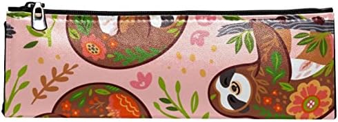 Bolsa de maquiagem tbouobt bolsa de bolsa cosmética bolsa bolsa com zíper, lotes flores rosa floral desenho animado animal