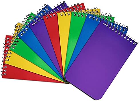 Livros de memorando, Wirebound Top Spiral Memo Pads 3x5 ”polegada, College Alinhado Decisada de Papel, Caderno de