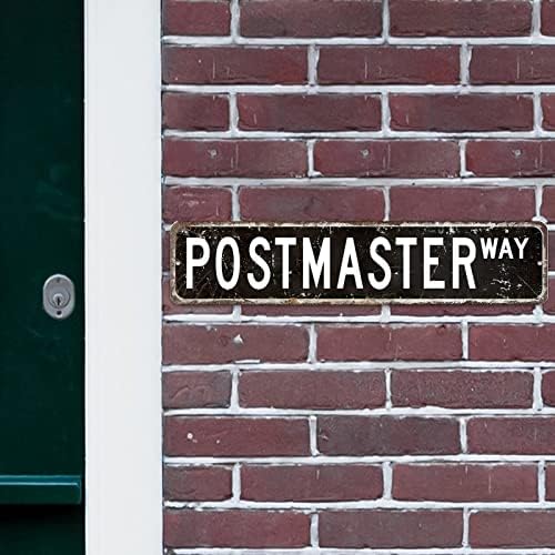 Postmaster Custom Street sinal de rua pós -mestre sinal de metal decoração do pós -mestre de mestre presente de parede