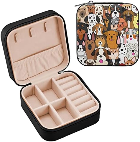 UMIRIKO HUSKY DOG PUG POG Animal Small Jewelry Box, Jóias portáteis de viagem para anel, pingente, brinco, colar, porta -armazenamento