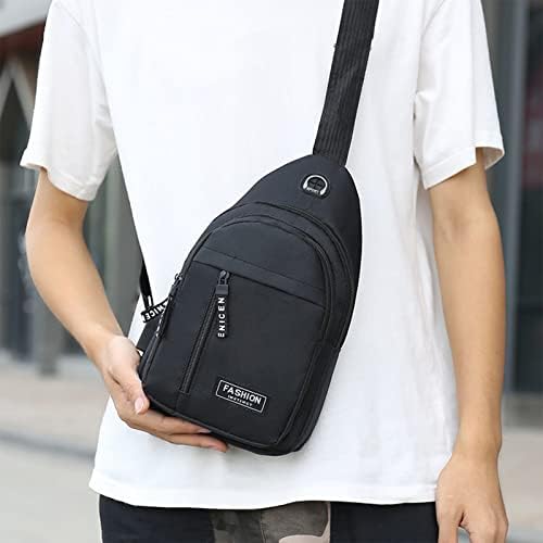 Saco de Sling Crossbody, bolsa de mochila à prova d'água com porta de carregamento USB, bolsa de viagem de viagem de ombro multiuso