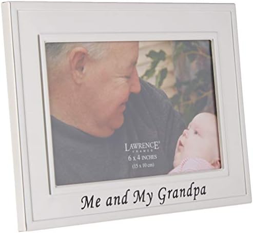 Lawrence me enquadra e meu avô banhado a prata 6x4 moldura - eu e meu avô design