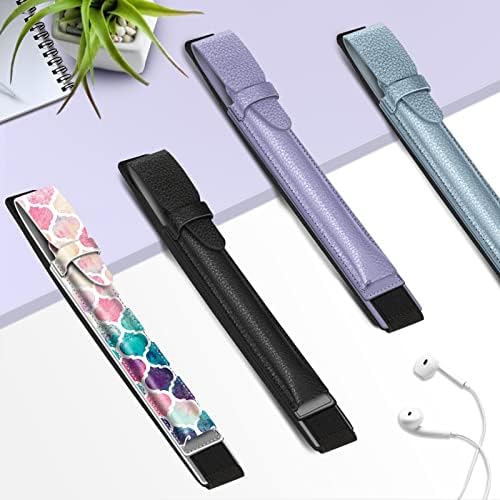 Porta de lápis Fintie com bolso adaptador USB para lápis de maçã, bolsa de couro vegana elástica premium compatível com estojo de iPad, lilac roxo