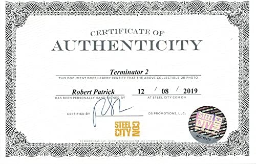 Terminator T2 Julgamento Day assinado autografou Robert Patrick como a foto T-1000 8x10