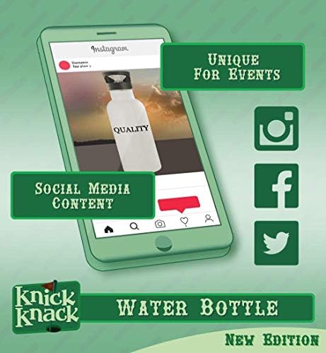 Presentes Knick Knack #waferer - 20 onças de aço inoxidável garrafa de água, prata