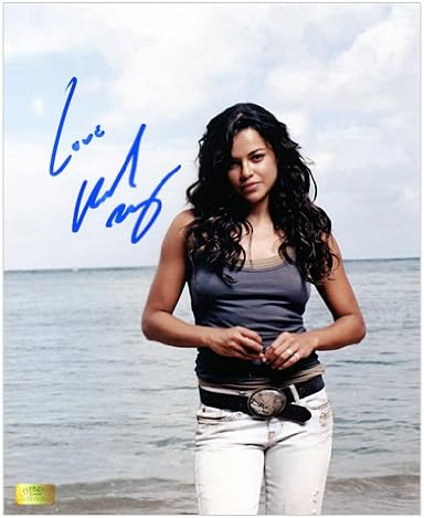 Michelle Rodriguez autografou 8x10 foto perdida