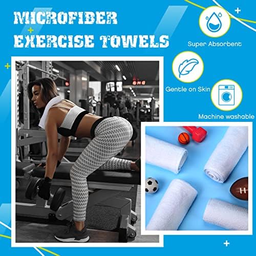 12 PCs Microfiber Gym Toalhas, Toalhas de exercício de fitness, toalhas de treino para suor, 360 gsm 12 x 30 polegadas microfibra