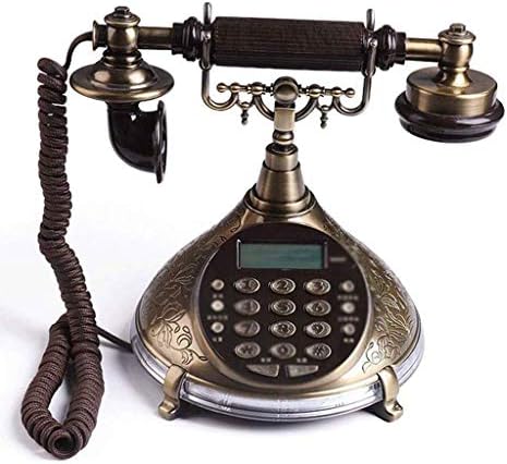 Telefone kxdfdc - retro vintage estilo antigo botão de discagem rotativa mesa telefone telefone decoração de sala de estar para