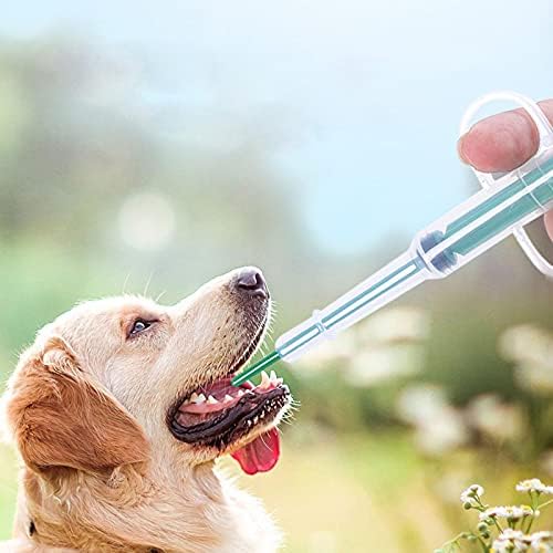 Mijunhd seringa de animais de estimação Medicina de água alimentação de pílula de comprimido de pílula de pínte de push