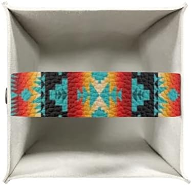 Fuibeng Green Southwest Native Aztec Box Caixa de tecidos para bancada bancada bancada ， Quarto ， Office Kitchen ， Concurso de