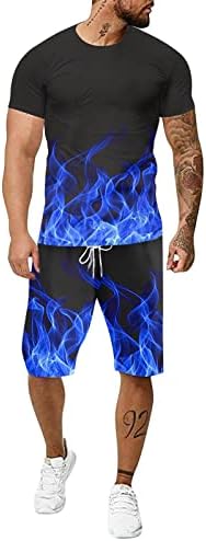 Toufa Pant Suit Men Flame Terne Summer Sports Sports 3D Running Outdoor Men's Fitness Leisure Men Suits & Sets