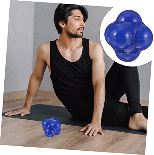 Besportble 2pcs Hexagon Ball Reação Bola sensível Ball Silica Gel Blue Fitness