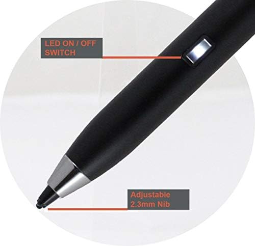 Broonel Black Point Fine Digital Active Stylus Pen compatível com o Lenovo Ideapad 330-15ast 15,6 Laptop