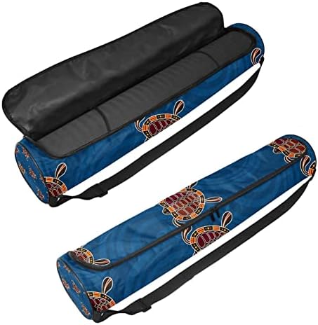 Ratgdn Yoga Mat Bag, aborígine Tartarugas australianas Padrão Exercício de ioga transportadora de tape