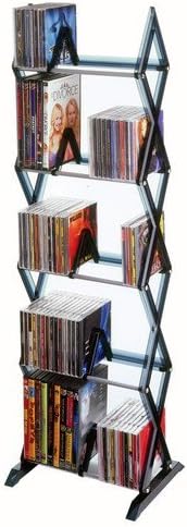 Atlantic Mitsu Rack de armazenamento de mídia portátil de 5 camadas-protege e organiza as coleções premiadas de música,