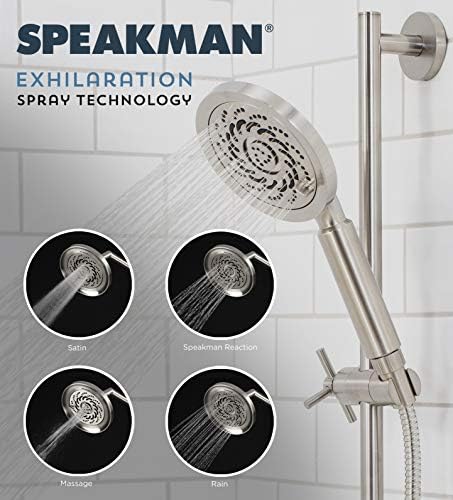 Speakman S-5000-MB-E2 Neo alegria de alta pressão da cabeça de chuveiro fixo, 2 gpm, preto fosco