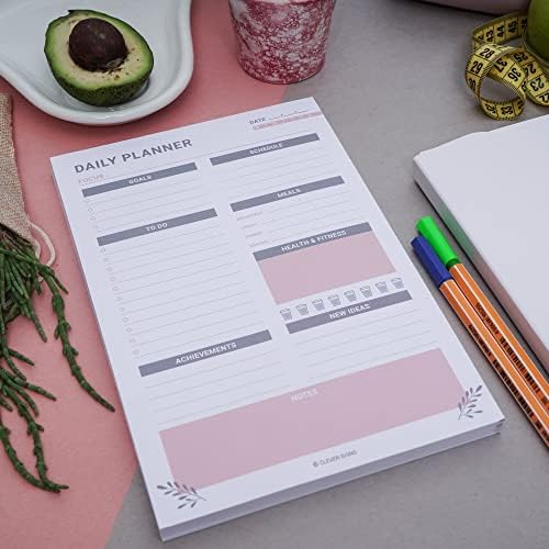 Sinais inteligentes Planejador diário de design de negócios, 100 folhas sem data 9 x 6 , diariamente para fazer listar