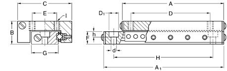 Del -Tron Precision, Inc. 88,9 mm x 203,2 mm, deslocamento de 125 mm, slides de rolos cruzados de alta precisão - métrica