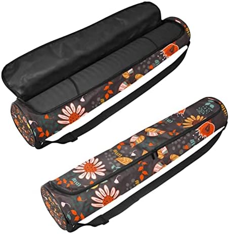 Saco de tapete de ioga unissex, transportadora de tapete de ioga com exercício com padrão de correia de ombro ajustável, 6,7x33.9in/17x86