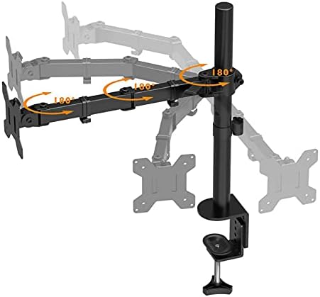 Monitor de omtonngxin braço preto monitor braço 13 -32 monitor ajustável suporte de suporte de metal de metal suporte de mesa