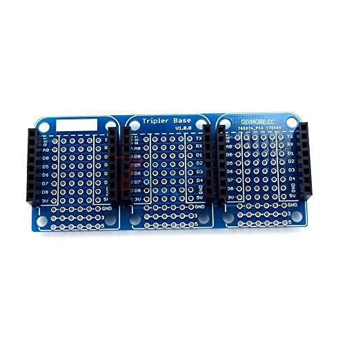 Base Tripler V1.0.0 Escudo para Wemos D1 Mini Esp8266 Conselho de Expansão de Dualidade para Arduino