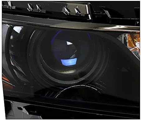 ZMAUTOPARTS HALOGEN Projector Faróis pretos com 6,25 LEDs LED brancas DRL Compatível com 2015-2019 Chevy Impala