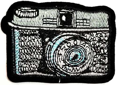Kleenplus 3pcs. Câmera desenho animado costurará ferro em remendo apliques artesanal de roupas artesanais Vestido