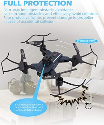 Drone fdwyty com câmera para adultos, câmera de ajuste automático de 1080p HD FPV com quadro de fluxo óptico RC Quadcopter