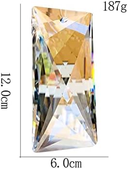 Cristal de 120 mm Crystal Prism Candelier Pingente Ornamento Arte de vidro de vidro Facetado pendurado XMS 5 polegadas decorativas